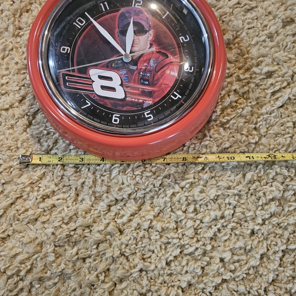 Red Wall Clock with Racing Design - Picture 3 of 3